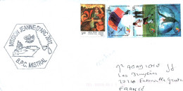 ENVELOPPE AVEC CACHET B.P.C. MISTRAL - MISSION JEANNE D' ARC 2011 - ESCALE EN INDE - BEAU TIMBRES. - Posta Marittima