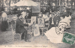 VICHY (Allier) - Un Coin De La Restauration, L'Artiste-Peintre Gilbert Et Ses Portraits, Tableaux, Voyagé 1908 (2 Scans) - Vichy