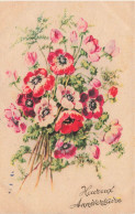 FETES ET VOEUX - Heureux Anniversaire - Un Bouquet De Fleurs - Colorisé - Carte Postale Ancienne - Geburtstag