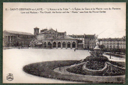 78 / SAINT-GERMAIN-EN-LAYE - L'Eglise, La Gare Et La Mairie Vues Du Parterre - St. Germain En Laye