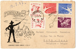 1, 16 POLAND, 1957, COVER TO BELGIUM - Storia Postale