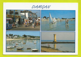 56 DAMGAN 4 Vues Centre Bourg Port De Kervoyal Tour Des Anglais En 2001 PUB Bière Phare Voilier Baignade Bar Le Narval - Damgan