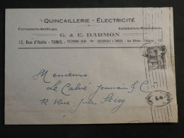 DO 7 TUNISIE   LETTRE  1944 TUNIS   + AFF. INTERESSANT++ - Covers & Documents