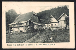 AK Bruck A. D. Mur, Gasthaus Hutterer  - Altri & Non Classificati