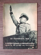 Libretto IL DUCE ALLE GERARCHIE DI ROMA Anno 1941 - Guerra 1939-45