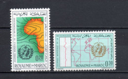 MAROC N°  472 + 473    NEUFS SANS CHARNIERE  COTE 2.000€   METEOROLOGIE  VOIR DESCRIPTION - Morocco (1956-...)