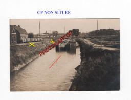 CP NON SITUEE-Canal-Peniches-Mine-59-62-??-CARTE PHOTO Allemande-GUERRE 14-18-1 WK-MILITARIA- - Guerra 1914-18