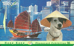 New Zealand: Telecom - 1996 Phonecard Exhibition Hong Kong 96, Spot Cruising Hong Kong Harbour - New Zealand