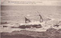 NAUFRAGE DE LA GOELETTE ALINE DE PAIMPOL SUR LA COTE DE SAINT PALAIS   1907.      BRAUN 1026 - Saint-Palais-sur-Mer