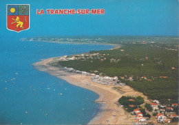CPM France   Pays De Loire 85 Vendée  Les Plages De La Grière Et La Plage De  La Tranche Sur Mer  Avec Blason - La Tranche Sur Mer