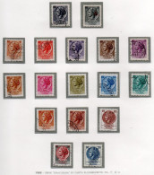 Italia 1968 Siracusana Carta Fluorescente 17 Valori (fogli D'album Non Compresi) - 1961-70: Gebraucht