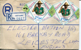 X0461 Sierra Leone, Registered Cover 1970 With Adhesive Stamp Boy Scouts Diamond Jubilee (see 2 Scan) - Brieven En Documenten