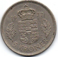5 Kroner 1977 - Dinamarca