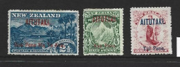 Aitutaki 1903 Overprints On NZ Perf 14 Set Of 3 Mint , HH - Aitutaki