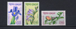 MAROC N°  480 à 482    NEUFS SANS CHARNIERE  COTE 6.50€   FLEUR FLORE - Marruecos (1956-...)