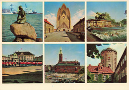 DANEMARK - Copenhagen - The Royal Guard - The Town Hall - The Round Tower - Multi-vues - Animé - Carte Postale - Denmark