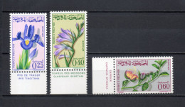 MAROC N°  480 à 482    NEUFS SANS CHARNIERE  COTE 6.50€   FLEUR FLORE - Maroc (1956-...)