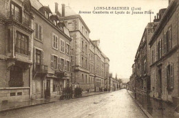 LONS LE SAUNIER Avenue Gambetta Et Lycée De Jeunes Filles RV - Lons Le Saunier