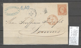 France -Lettre Du Paquebot De La Méditerranée  ILLISSUS - 1866 - Constantinople Pour Louviers - Schiffspost