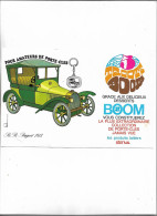 Buvard Ancien Dessert Boom Avec Pub Auto Peugeot 1913 Pour Les 7 Porte Clefs En Métat Argenté Avec Autos Anciennes - Leche