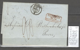 France -Lettre Du Paquebot De La Méditerranée  HYDASPE - Constantinople - 1855 - Correo Marítimo