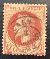 France #26A SUP Oblit Cad CAEN 1864 2c Rouge-brun Du Type I émis En 1862 - 1863-1870 Napoléon III Lauré