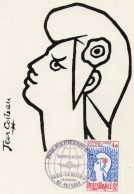 Carte  Maxi  1982 : Philex France , Dessin De JEAN COCTEAU - 1980-1989