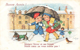 FETES ET VOEUX - Nouvel An - Malgré L'hiver Et Ses Frimas ... Ne Vous Oublie Pas - Colorisé - Carte Postale Ancienne - Neujahr