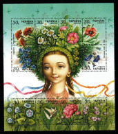 Ukraine 2000 - Mi.Nr. 405 - 414 Kleinbogen - Postfrisch MNH - Blumen Flowers - Andere & Zonder Classificatie