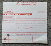 Mandat Carte De Versement à Un Compte Courant  Postal - Vierge  N° 1418 A - Documenti Della Posta