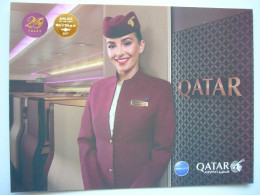Avion / Airplane / QATAR / Airbus A350 / 25 Years Of Excellence / Air Hostess / Airline Issue / Size : 12X18cm - 1946-....: Ere Moderne