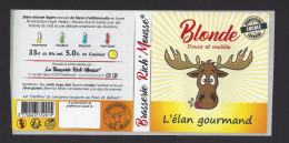 Etiquette De Bière  Blonde  -  L'Elan Gourmand  -    Brasserie Rich'Mousse  à  Richemont  (57) - Bière