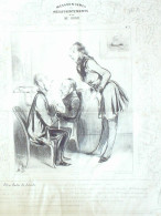 Litho Daumier Honoré Mésaventures Et Désappointements De Mr Gogo N°3 Gavarni Paul 1838 - Stiche & Gravuren