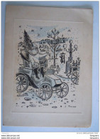 Illustration Bonhomme De Neige Sneeuwman Carte De Voeux Editions Dominique Papeterie De Marsan Paris - Otros & Sin Clasificación