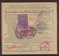 D. Reich Brief Paketkarte MIF 366 + Stempelmarke Barmen Rittershausen N. Zagreb - Cartas & Documentos