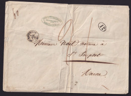 Frankreich Brief Mit K2 Sainte-Menehould + Kleinem Ovalen I.D Nach Saint Souplet - Lettres & Documents