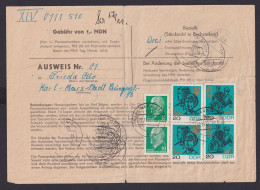 DDR Ostalgie Karl Marx Stadt Ausweis Gebühr 1,- MDM Für Postwertzeichen - Storia Postale