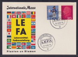 Bund Sonderkarte Messe LEFA Lebesmittel Fachausstellung Hamburg 20.8.1966 - Storia Postale