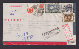 Flugpost Airmail Calcutta Indien N. Eching Am Ammersee R-Zettel Aus Dem Ausland - Flugzeuge