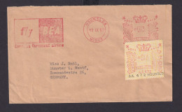 Flugpost Großbritannien Brief Hounslow AFS Absenderfreistempel Postpaid Plus - Storia Postale