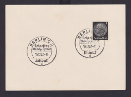 Berlin Deutsches Reich Drittes Reich Karte SST Schaefers Märchenstadt Liliput - Covers & Documents