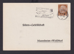 Wuppertal NRW Deutsches Reich Drittes Reich Karte Flugpost SST Luftpost - Covers & Documents