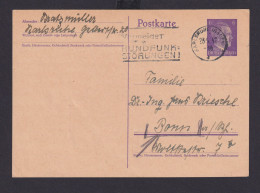 Ganzsache Karlsruhe Baden Württemberg Deutsches Reich Drittes Reich Karte SST - Storia Postale