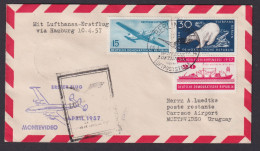 Flugpost Brief Air Mail Lufthansa Erstflug Via Hamburg DDR Montevideo Uruguay - Covers & Documents