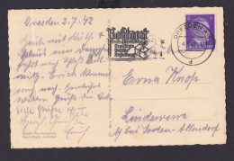 Dresden Sachsen Deutsches Reich Drittes Reich Ansichtskarte Postsache SSTPostgut - Storia Postale