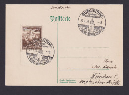 Burg Dithmarschen Schleswig Holstein Deutsches Reich Drittes Reich Karte Urlaub - Storia Postale