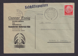 Mannheim Baden Württemberg Deutsches Reich Drittes Reich Brief Geschäftspapiere - Covers & Documents