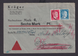 Berlin Deutsches Reich Drittes Reich Brief Nachnahme Ab Kröger Staaliche - Cartas & Documentos