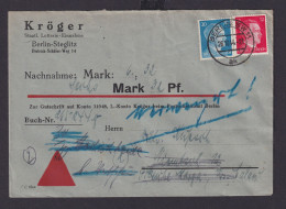 Berlin Deutsches Reich Drittes Reich Brief Nachnahme Abs. Kröger Staatliche - Cartas & Documentos