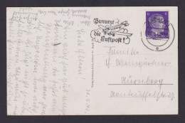 Aachen NRW Deutsches Reich Drittes Reich Ansichtskarte Flugpost SST Benutz Die - Cartas & Documentos